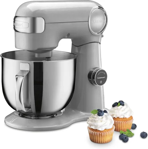 Miniatura 10 de Cuisinart Batidora de pie, 12 velocidades, cuenco de acero inoxidable de 5.5 cuartos de galón, batidor de chef, paleta mezcladora, gancho para masa