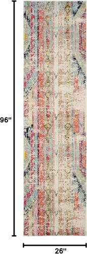 Miniatura 2 de SAFAVIEH colección Monaco - Alfombra larga estilo boho chic con detalles tribales y diseño desgastado, no desprende pelusa y de fácil cuidado, ideal