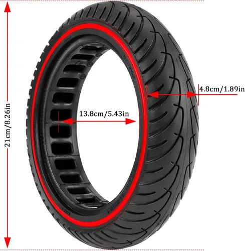 Miniatura 2 de 8.5 Pulgadas Neumático Sólido, Neumático para Patinete Eléctrico Reemplazo de Neumáticos para Xiaomi M365 /Pro /1S /Pro2 /Essential/Gotrax Gxl V2