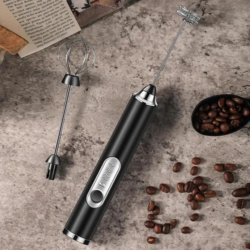 Miniatura 6 de Espumador de Leche SOUTHMAN con Soporte de Acero Inoxidable, Espumador de Leche Eléctrico Recargable de Mano con Batidor, Mezclador de Bebidas