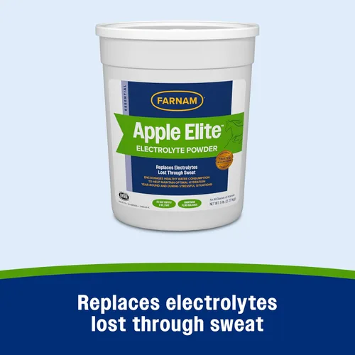Miniatura 3 de Farnam Suplemento de electrolitos en polvo Apple Elite para caballos, reemplaza minerales vitales, fomenta la hidratación, sin azúcar añadida, 5
