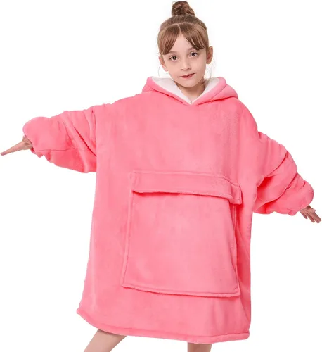 Miniatura 19 de yescool - Manta con capucha para niños, sudadera con manta de gran tamaño con sherpa, regalos para niñas adolescentes, jóvenes, niños, niñas