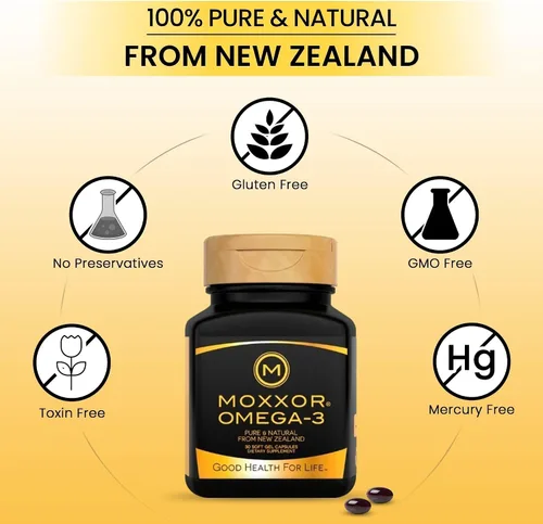 Miniatura 6 de Aceite de mejillón con labios verdes de Nueva Zelanda Omega 3, tapa suave para apoyo articular y movilidad, apoyo cardíaco e inmunológico, sin