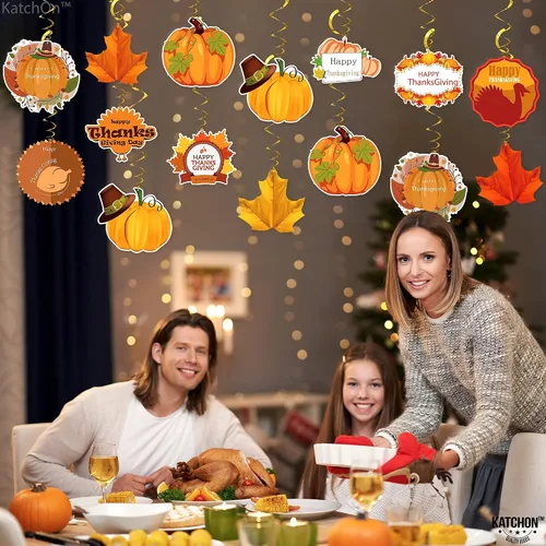 Miniatura 4 de KatchOn, Remolinos colgantes de Acción de Gracias, paquete de 30, remolinos de otoño para decoraciones de otoño para el aula, paquete de 30,