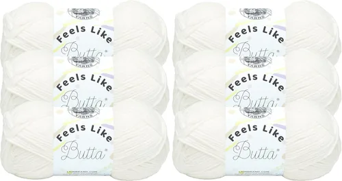Miniatura 15 de Lion Brand Yarn - Hilo Feels Like Butta, hilo aterciopelado suave para tejer y hacer ganchillo, paquete de 1, Negro