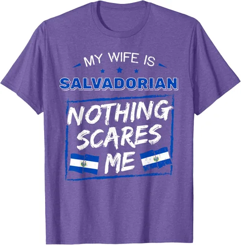 Miniatura 12 de Camiseta con la bandera de raíces salvadoreñas de El Salvador My Wife Is Salvadoran Roots, Negro