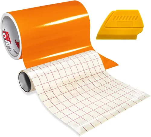 Miniatura 24 de ORACAL 651 Vinilo adhesivo de alto brillo para manualidades, rollo de 15 x 1 pie con rollo de papel de transferencia de 12 x 24 pulgadas y escobilla