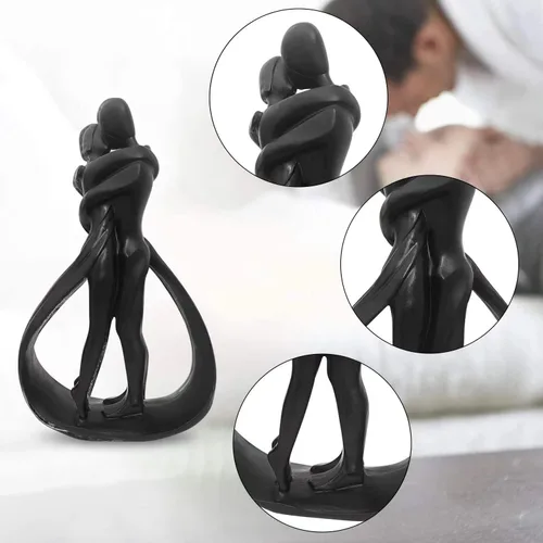 Miniatura 3 de Esculturas modernas de resina para parejas, decoración del hogar, regalo romántico para bodas, día de San Valentín y aniversarios, figura decorativa