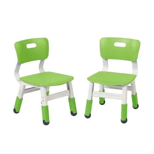 ECR4Kids Silla ajustable para aula, asientos flexibles, verde hierba, paquete de 2 Verde (Grassy Green)