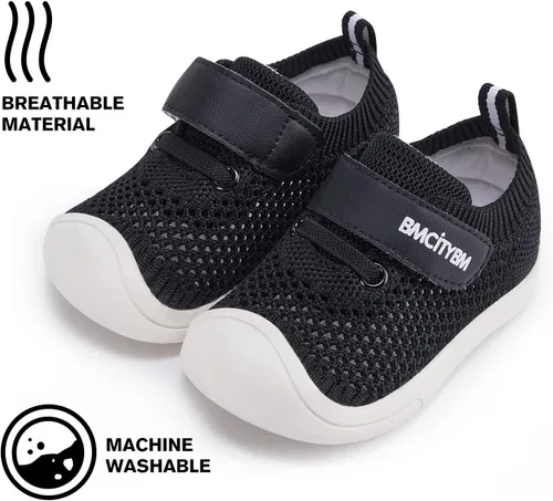Miniatura 7 de BMCiTYBM Zapatos para caminar de malla transpirable para bebés, niños y niñas, ligeros, antideslizantes, para primeros pasos, 6, 9, 12, 18, 24 meses