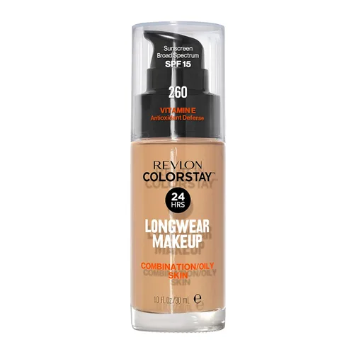 Miniatura 60 de Base líquida de Revlon ColorStay Maquillaje facial para piel mixta y grasa, SPF 15, cobertura media-completa con acabado mate, beige solar (392), 1