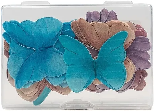 Miniatura 6 de Mariposas comestibles para decoración de pasteles, decoración comestible de arco iris para pasteles y cupcakes, mariposas de papel de oblea