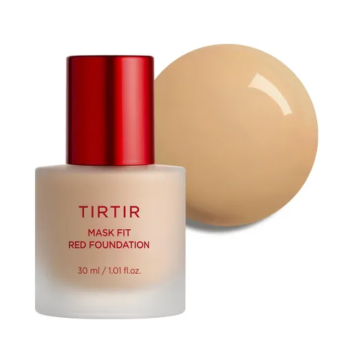 Miniatura 13 de TIRTIR Base de maquillaje rojo Mask FitCobertura impecable de larga duración, esencia energética, ligera, hidratante, difuminadora de poros, acabado