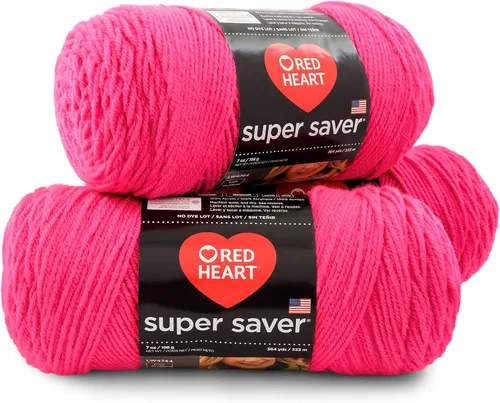 Miniatura 15 de Red Heart - Hilo Super Saver, paquete de 3, color rojo cereza, 3