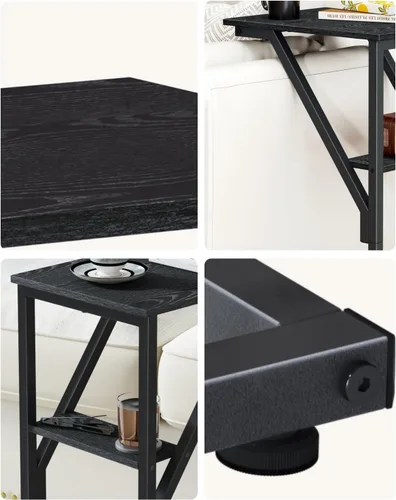 Miniatura 7 de Mesa auxiliar en forma de C, mesa auxiliar de sofá pequeño, mesa de bandeja de sofá para sala de estar, dormitorio, mesita de noche ET-D-BK1