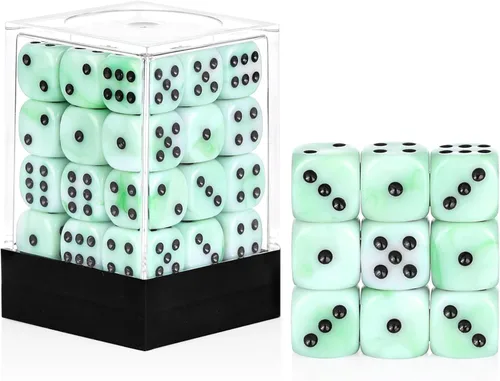 Miniatura 17 de 36 Piezas 12mm Juego de Dados Mini de 6 Caras, Juego de Dados D6 de Colores Translúcidos, Juego de Dados Estándar de 6 Caras para Juegos de Mesa