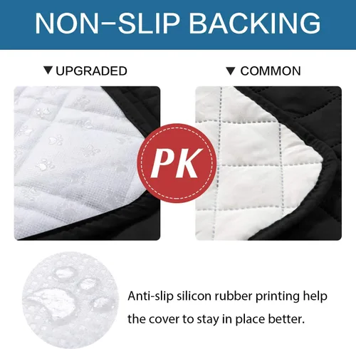 Miniatura 6 de H.VERSAILTEX - Funda protectora para sillón reclinable 100% impermeable, acolchada, con correa elástica y parte posterior con huellitas de silicón