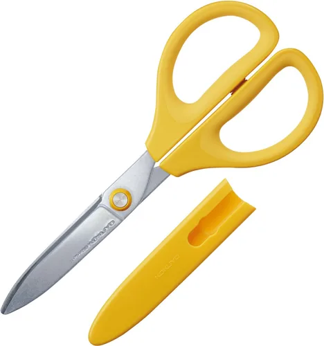 Miniatura 9 de Tijeras sin pegamento Kokuyo Saxa, blancas, hoja 3D, empuñadura simétrica para diestros y zurdos, con tapa de seguridad, importadas de Japón Blanco