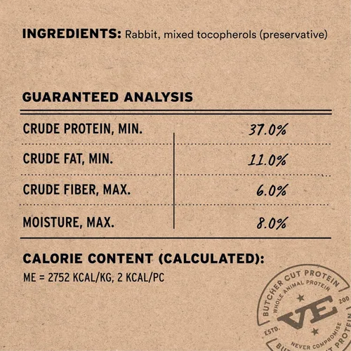 Miniatura 3 de Vital Essentials Rabbit Bites Golosinas para Perros, 5 oz Crudo Liofilizado Proteína Única Golosinas de Entrenamiento de Calidad Premium