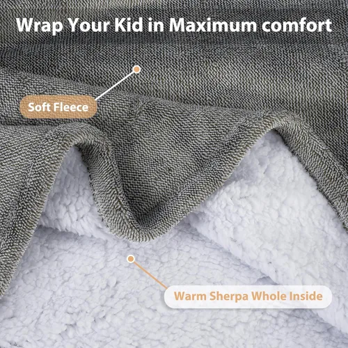 Miniatura 4 de Catalonia Sudadera tipo manta con capucha para niños, sudadera de sherpa extragrande para adolescentes jóvenes, idea de regalo rosado- infantil