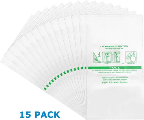 Miniatura 5 de Paquete de 15 + 5 bolsas de filtro HEPA 204814 más cinturones, para bolsas de vacío Kirby 204811 204808 205811, bolsas universales de tela blanca