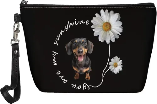 Miniatura 14 de HUGS IDEA Bolso animal del maquillaje de la impresión de la moda de las mujeres de la PU de, Negro (Dachshund), Chico