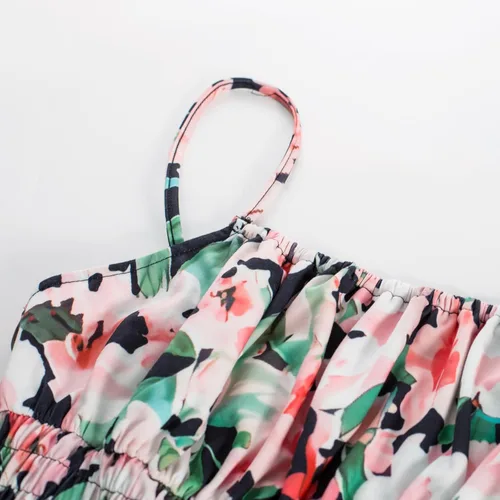 Miniatura 6 de GRACE KARIN Vestido largo de verano para mujer, casual, sin mangas, con tirantes delgados, volantes, acampanado, para la playa, con bolsillos