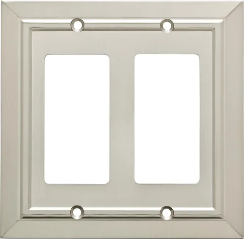 Miniatura 15 de Franklin Brass Classic Architecture (Paquete de 3) Cubierta Decorativa para Interruptor de Luz Níquel Cepillado Placa de Pared Decorador/Basculante