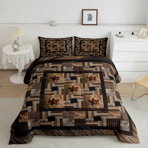 Miniatura 30 de Feelyou Juego de edredón de animales de la selva para todas las estaciones, juego de ropa de cama con 1 funda de almohada de microfibra de elefante