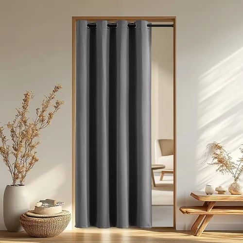 Miniatura 12 de IGEMAEVE Cortinas 100% opacas de 108 pulgadas de largo para dormitorio, juego de 2 paneles de cortinas opacas con bolsillo para barra y pestaña