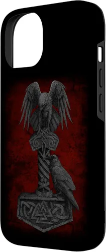 Miniatura 2 de Funda Huginn y Muninn de Mjolnir Odín de Thor para iPhone 14 Mitología nórdica vikinga