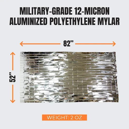 Miniatura 3 de MEKKAPRO Mantas térmicas de Mylar de emergencia (paquete de 4), tamaño de bolsillo para emergencias, camping, al aire libre, senderismo
