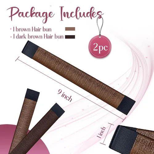 Miniatura 5 de Andlane - Máquina para hacer moños de cabello con torsión francesa para mujer (1 marrón, 1 marrón oscuro)