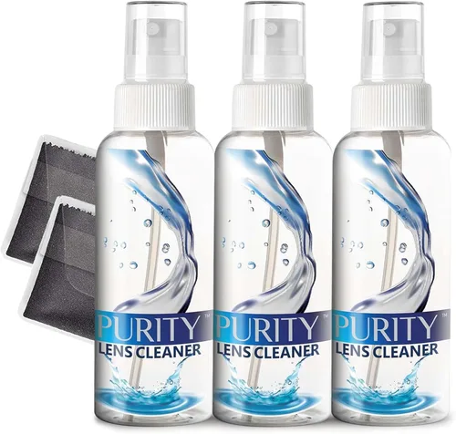 Miniatura 10 de Purity - Kit de limpiador de lentes de anteojos - 2 x 8 onzas y 1 x 2 onzas botella de spray limpiador de lentes + 2 paños de limpieza de microfibra