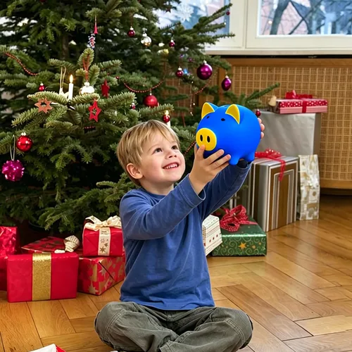 Miniatura 7 de Alcancía Mágica para Niños y Adultos - Banco de Dinero de Plástico Irrompible con Cerradura, Banco de Monedas que Brilla en la Oscuridad - Regalo