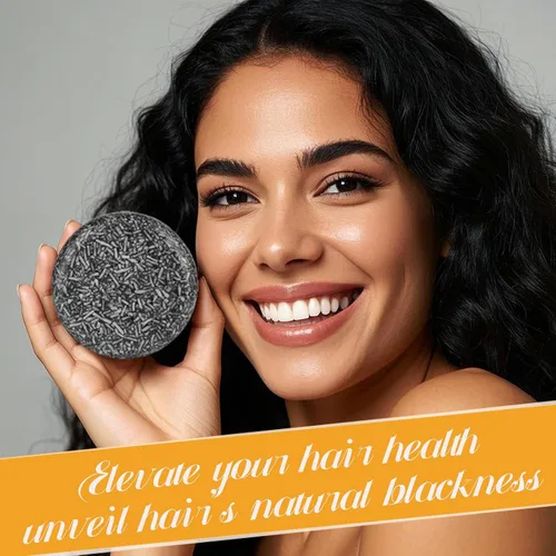 Miniatura 7 de Champú de barra inversa de cabello gris, jabón negro para barba de cabello gris con ingredientes naturales, barra inversa de jabón de melena gris