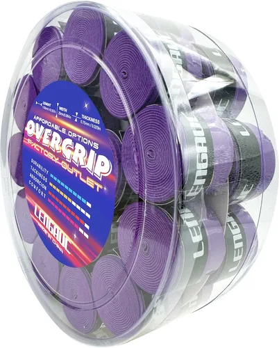 Miniatura 7 de Tacky Overgrips, para tenis, bádminton, pickleball/remo, paquete de 30/60 unidades, agarre antideslizante y absorbente, colorido, cinta de agarre
