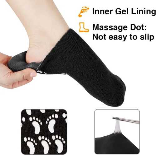 Miniatura 4 de Codream Calcetines grandes de gel hidratante para hombre, tratamiento definitivo para piel seca agrietada y áspera en los pies, paquete de 2 pares