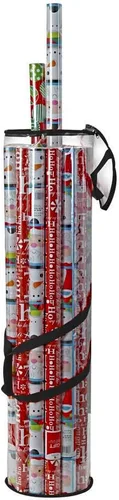Miniatura 2 de ProPik - Bolsa organizadora de papel para regalo, almacena hasta 25 rollos de 40 pulgadas, poliéster resistente y bolsa transparente de PVC con asas