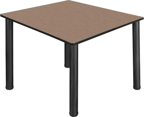 Miniatura 42 de Regency Kee - Mesa cuadrada pequeña para sala de descanso de 30 pulgadas, parte superior de cerezo, patas negras
