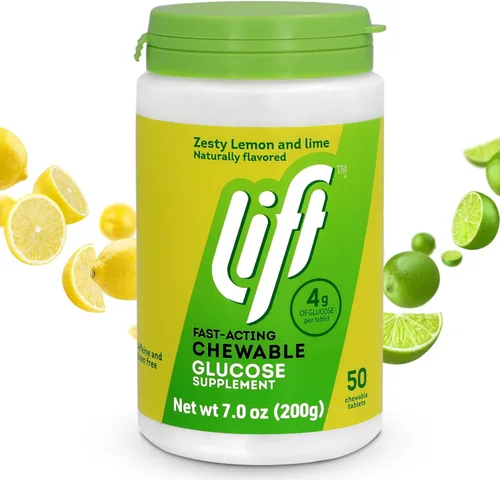Miniatura 20 de Lift Glucosa, tabletas energéticas masticables de glucosa de acción rápida, arándano, tubo de 10 unidades (paquete de 12)