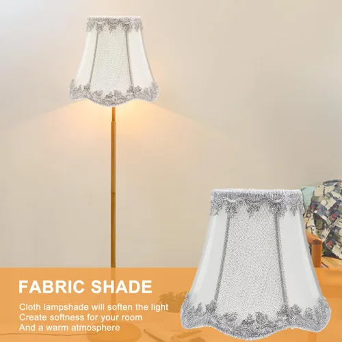 Miniatura 6 de Baluue Lámpara de tela para lámpara de araña, accesorios pequeños de tela rústica de 4.7 pulgadas, cubierta para lámparas de pie de pared de mesa