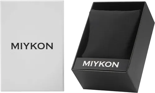 Miniatura 7 de Miykon Relojes para mujer – Delicado pequeño reloj analógico para mujer con correa de cuero vegano negro – Segundero, pulido iónico, cristal
