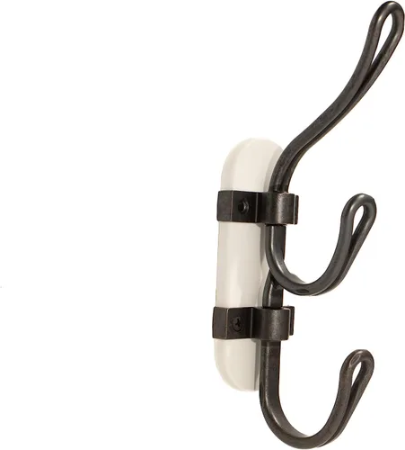 Miniatura 2 de FantasHome - Gancho giratorio de pared de 9 pulgadas con 3 ganchos, color blanco y negro