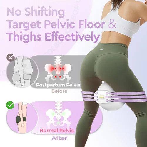 Miniatura 5 de Pelota de entrenamiento de muslos, 10-60 libras, ajustable, inflable, pélvico, ejercicio muscular, equipo de entrenamiento Kegel interior del muslo