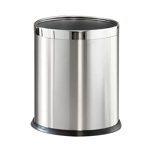Miniatura 9 de 14L/3.7GAL Papelera negra y dorada, papelera de oficina con tapa abierta, papelera de metal, papelera dorada sin tapa para oficina, hotel, tienda
