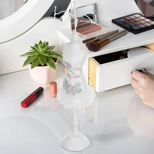 Miniatura 7 de OSALADI Mannequin Jewelry Display Stand Large Necklace Organizer with Earring and Bracelet Storage Rack for Retail and Home Use