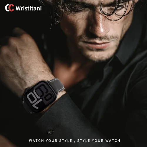 Miniatura 5 de Wristitani Correas de cuero compatibles con correas de Apple Watch de 1.732 in, 1.772 in, 1.811 in, 1.929 in, 1.575 in, 1.614 in, 1.654 in