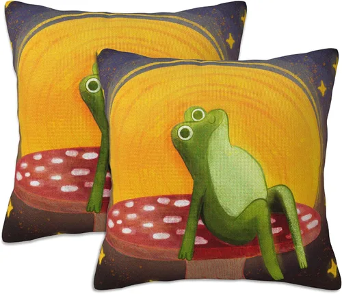 Miniatura 11 de Juego de 2 fundas de almohada con diseño de punto dálmata con corazón rosa de 18 x 18 pulgadas, fundas decorativas para dormitorio, sala de estar