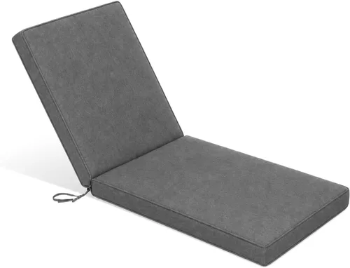 Miniatura 15 de BPS Paquete de 2 cojines para tumbonas de 72 x 22 pulgadas, resistentes a la decoloración y al agua, funda extraíble y correas ajustables para tomar